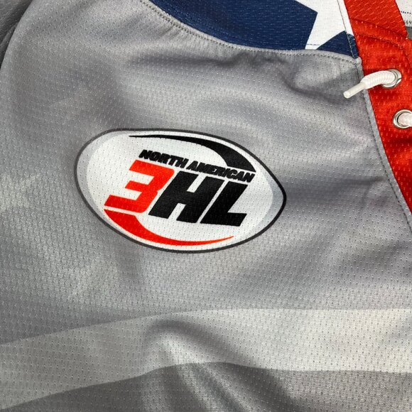 5ivehole Men's #35 Ice Hawks Hockey Jersey Shirt NA3HL Size XL Heavy America USA - Picture 10 of 11